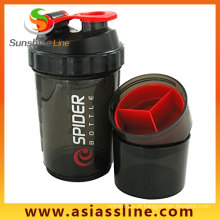 Pó Shaker para Fitness 3 em 1 com fio inserido bata garrafa de 600ml Shaker